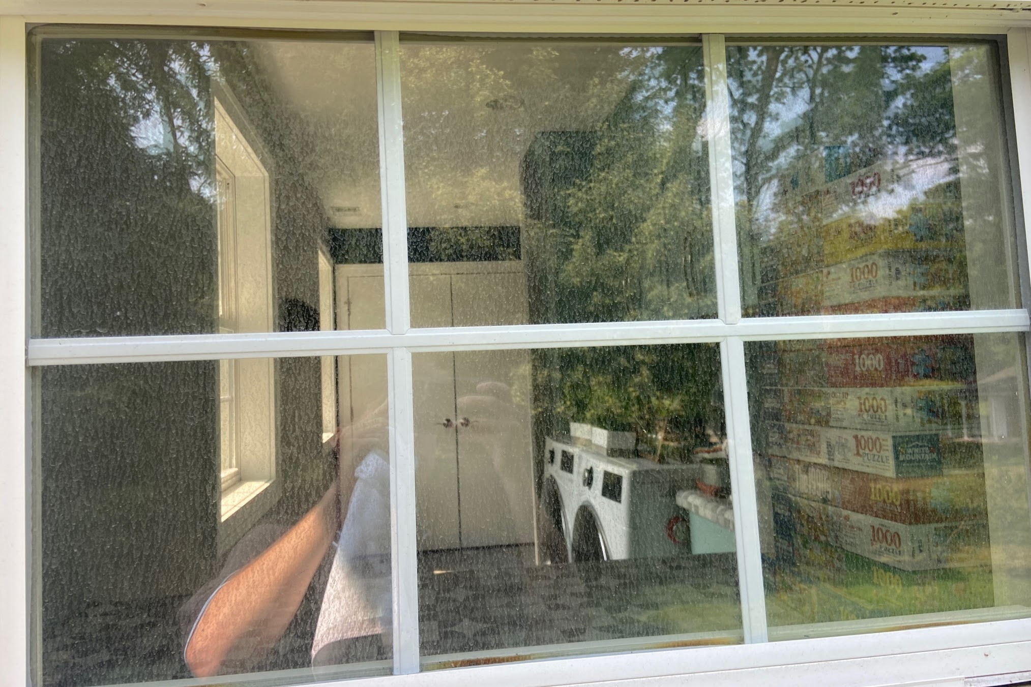 Before window cleaning